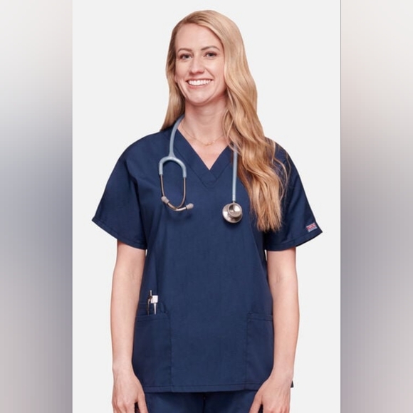 NWT Cherokee Workwear Women's V-Neck Scrub Tops (See Description for Size/Color) - Picture 3 of 13